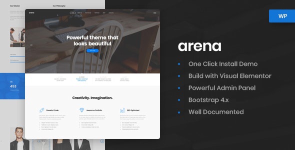 ThemeForest Arena - Download Business & Agency WordPress Theme