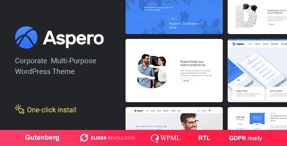 ThemeForest Aspero - Download Business WordPress Theme