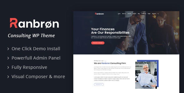 ThemeForest Ranbron - Download Business and Consulting WordPress Theme