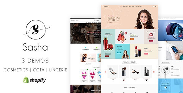 ThemeForest Sasha - Download CCTV, Bikini, Cosmetic Shopify Store Theme