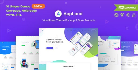 ThemeForest AppLand - Download WordPress Theme For App & Saas Products