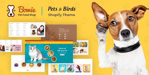 ThemeForest Bowie - Download Pets, Birds and Dogs Shopify Theme