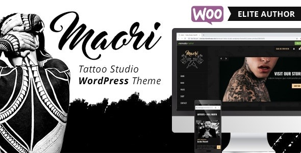 ThemeForest Maori - Download Tattoo Studio WordPress Theme