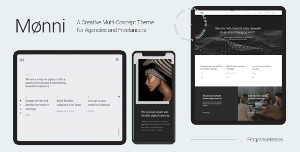 ThemeForest Monni - Download A Creative Multi-Concept WordPress Theme for Agencies and Freelancers