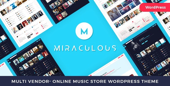 ThemeForest Miraculous - Download Multi Vendor Online Music Store WordPress Theme