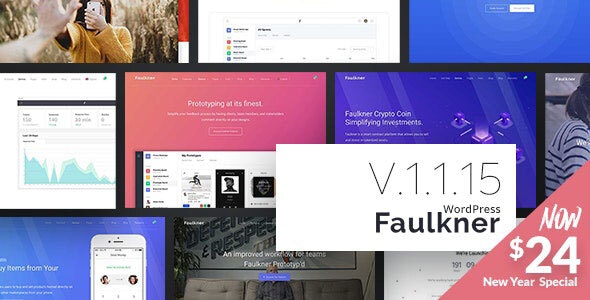 ThemeForest Faulkner - Download Responsive Multiuse WordPress Theme for Companies and Freelancers
