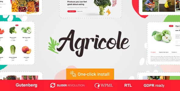 ThemeForest Agricole - Download Organic Food & Agriculture WordPress Theme