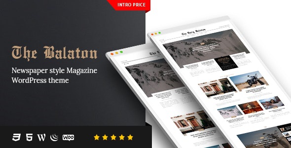 ThemeForest Balaton - Download Newspaper style Magazine WordPress Theme