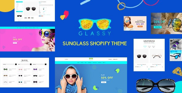 ThemeForest Glassy - Download Sunglass, Luxury Store Shopify Theme