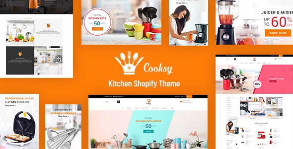 ThemeForest Cooksy - Download Kitchen Store, Appliances Shopify Theme