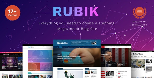 ThemeForest Rubik - Download A Perfect WordPress Theme for Blog Magazine Website
