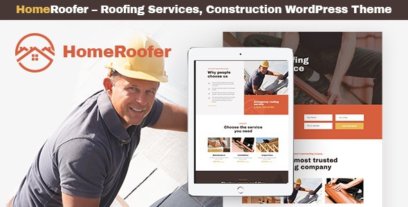 ThemeForest HomeRoofer - Download Roofing Company Services & Construction WordPress Theme