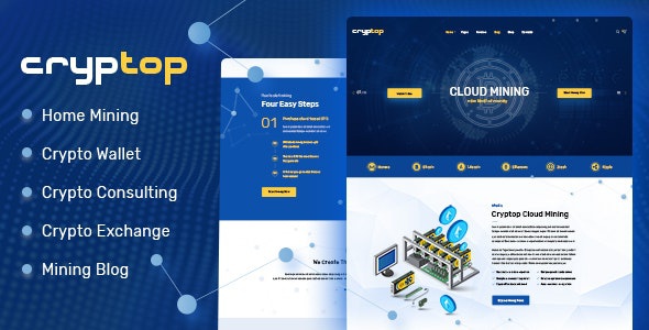 ThemeForest CrypTop - Download ICO Landing and CryptoCurrency WordPress Theme
