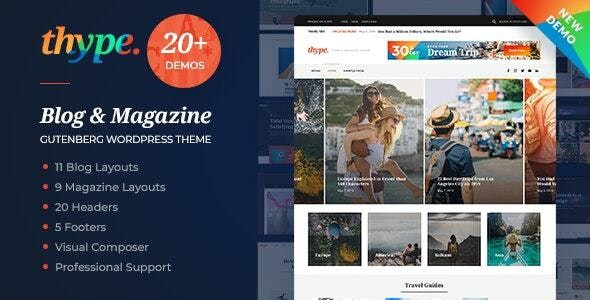 ThemeForest Thype - Download Personal Blog WordPress Theme