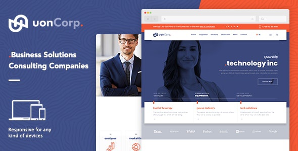 ThemeForest Uon Corp - Download Company and Business Consultation WordPress Theme