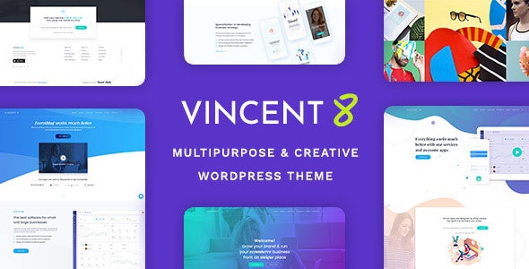 ThemeForest Vincent Eight - Download Responsive Multipurpose WordPress Theme