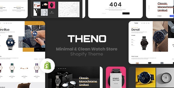 ThemeForest THENO - Download Minimal & Clean Watch Store Shopify Theme