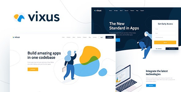 ThemeForest Vixus - Download Startup & Mobile App WordPress Landing Page Theme