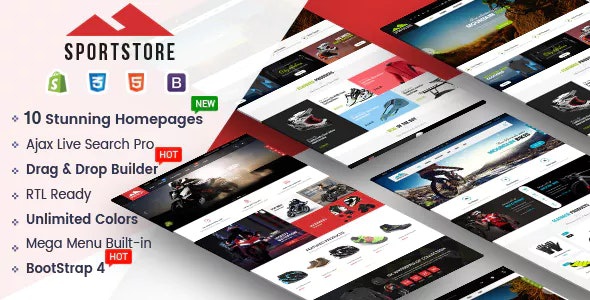 ThemeForest SportStore - Download Multipurpose Drag & Drop Sectioned Shopify Theme