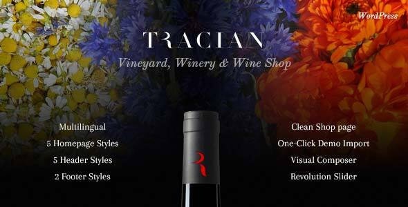 ThemeForest Tracian - Download Wine WordPress Theme