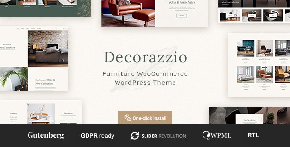 ThemeForest Decorazzio - Download Interior Design and Furniture Store WordPress Theme