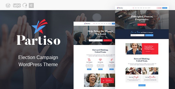 ThemeForest Partiso - Download Political WordPress Theme for Party & Candidate