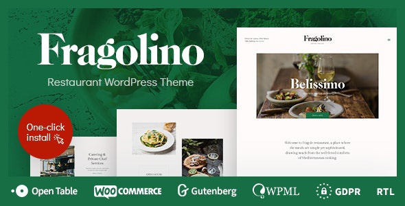 ThemeForest Fragolino - Download an Exquisite Restaurant WordPress Theme