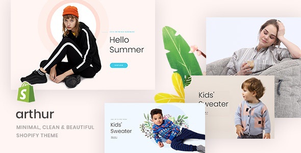 ThemeForest Arthur - Download Minimal, Clean & Beautiful Shopify Theme