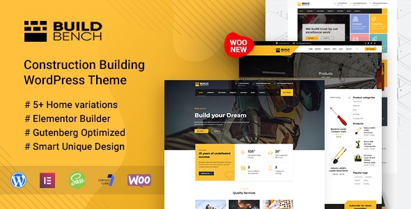 ThemeForest Buildbench - Download Construction Building WordPress Theme