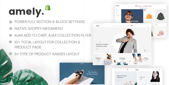 ThemeForest Amely - Download Clean & Modern Shopify Theme
