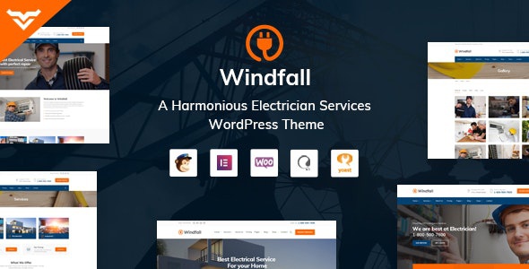 ThemeForest Windfall - Download Electrician Services WordPress Theme