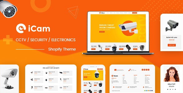 ThemeForest iCam - Download CCTV, Electronics Industry Shopify Theme