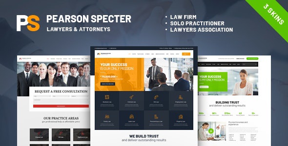 ThemeForest Pearson Specter - Download WordPress Theme for Lawyer & Attorney
