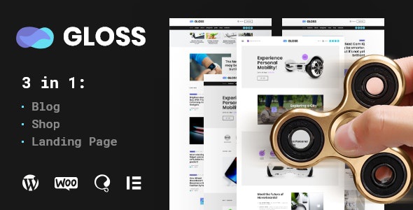 ThemeForest Gloss - Download Viral News Magazine WordPress Blog Theme + Shop