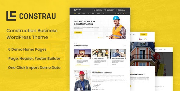 ThemeForest Constrau - Download Construction Business WordPress Theme