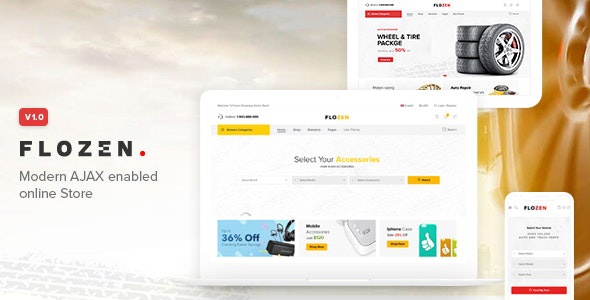 ThemeForest Flozen - Download WooCommerce AJAX WordPress RTL Theme