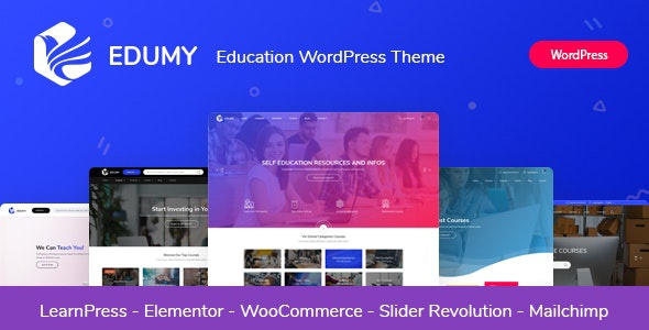 ThemeForest Edumy - Download LMS Online Education Course WordPress Theme