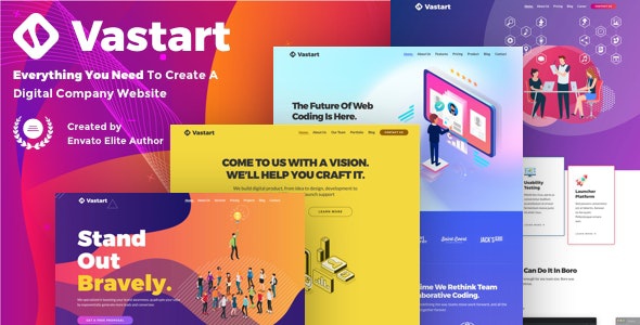 ThemeForest Vastart - Download Digital Company & Startup WordPress Theme