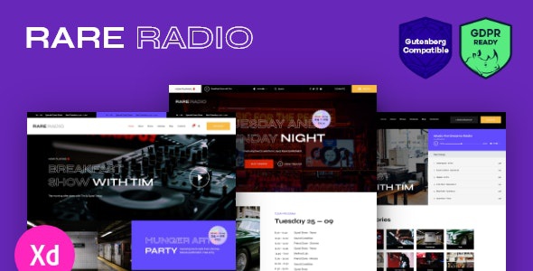 ThemeForest Rare Radio - Download Online Music Radio Station & Podcast WordPress Theme