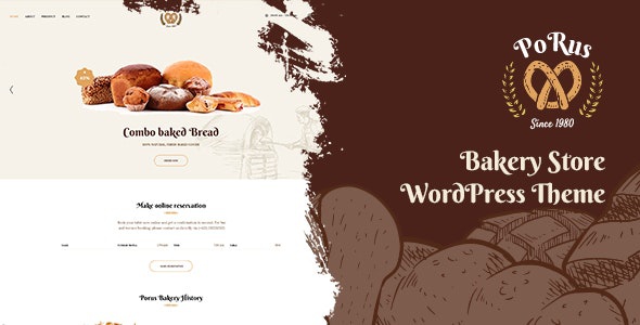 ThemeForest Porus - Download Bakery Store WordPress Theme