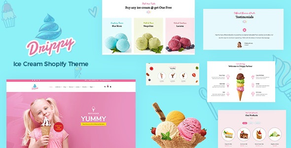 ThemeForest Drippy - Download Cake Shop, Ice Cream Store Shopify Theme