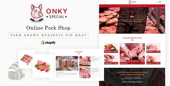 ThemeForest Onky - Download Butcher, Food and Meat Shop Shopify Theme