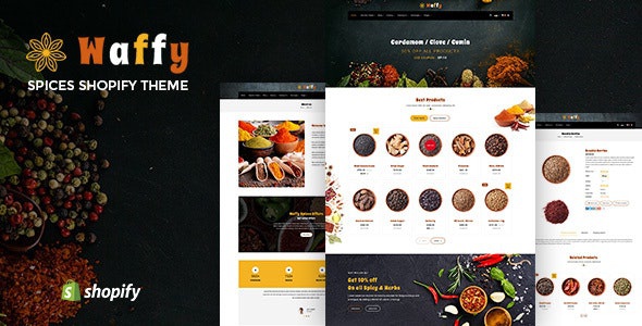 ThemeForest Waffy - Download Spices, Dry Fruits and Nuts Organic Shop Shopify Theme