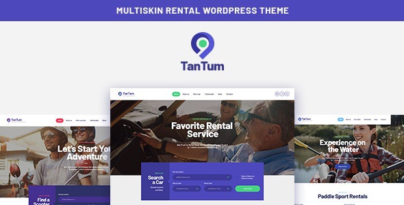 ThemeForest TanTum - Download Car, Scooter, Boat & Bike Rental Services WordPress Theme