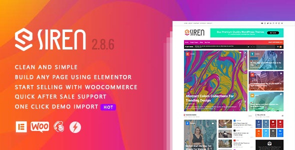 ThemeForest Siren - Download News Magazine Elementor WordPress Theme
