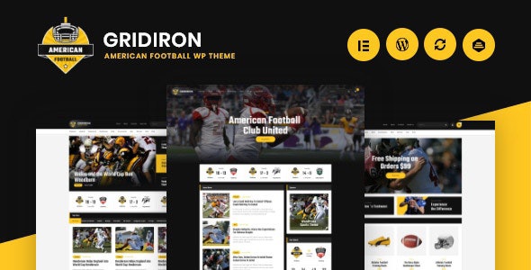 ThemeForest Gridiron - Download American Football & NFL Superbowl Team WordPress Theme