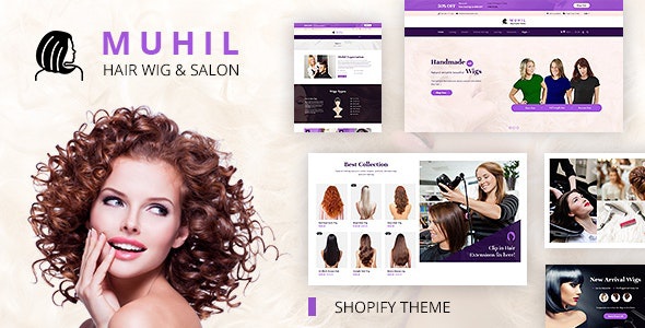 ThemeForest Muhil - Download Hair Salon, Extension & Hairdresser Shopify Theme