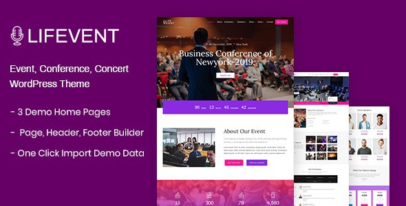 ThemeForest Lifevent - Download Event Conference WordPress Theme