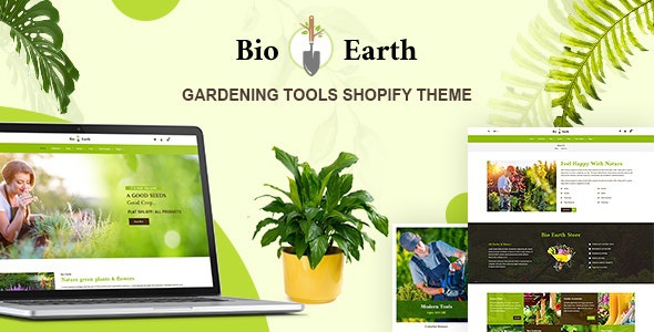 ThemeForest Bio Earth - Download Garden Plants Landscaping Shopify Theme