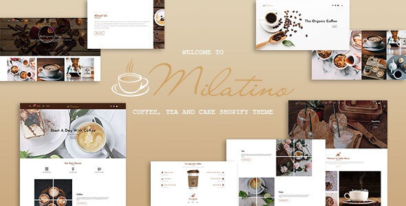 ThemeForest Milatino - Download Coffee & Tea and Cake Shopify Theme